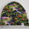 Mössa dinosaurier DUBBEL trikå, 2-6år - Bild 3
