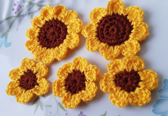 5st virkade blommor, solrosor - Bild 2