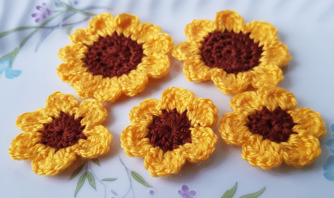 5st virkade blommor, solrosor - Bild 3