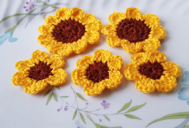 5st virkade blommor, solrosor - Bild 4