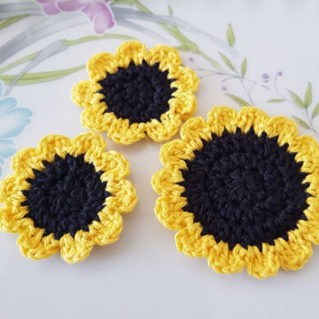 3st virkade blommor, solrosor