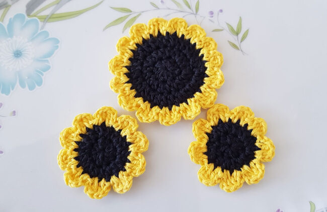 3st virkade blommor, solrosor - Bild 4