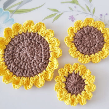 3st virkade blommor, solrosor