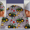 Mössa traktorer, FLEECE foder, 3-8år