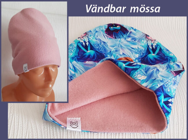 Mössa Frozen, FLEECE foder, 4-9år, Elsa, Anna - Bild 2