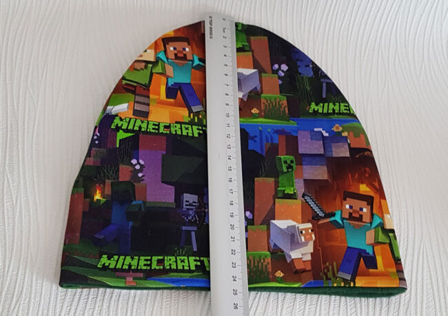 Mössa Minecraft, FLEECE foder, 5-12år - Bild 4