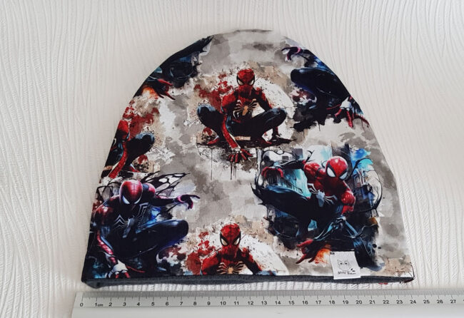 Mössa Spiderman, FLEECE foder, 5-12år - Bild 3