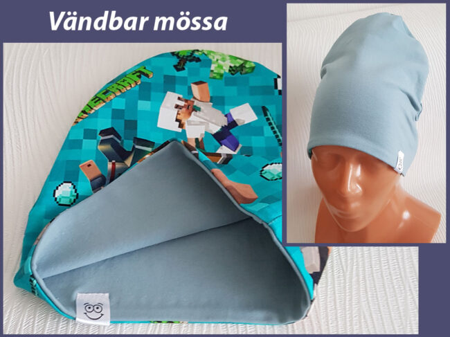 Mössa Minecraft, DUBBEL trikå, 5-10år - Bild 2
