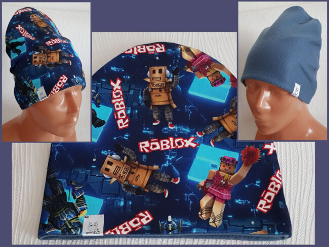 Mössa roblox, FLEECE foder, 6-12år,