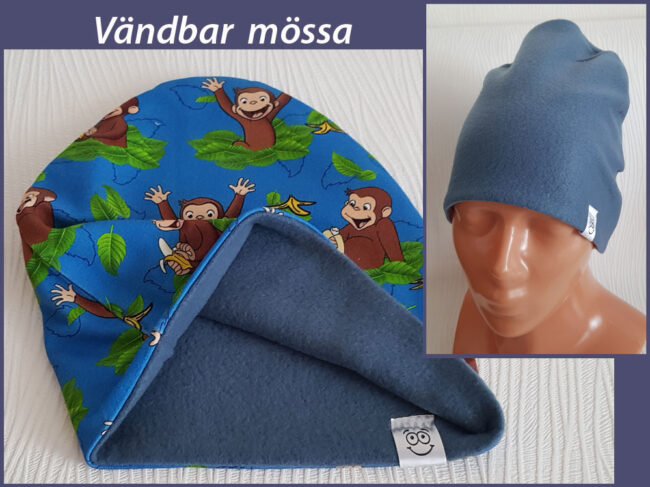 Mössa Nicke Nyfiken, FLEECE foder, 2-6år - Bild 2