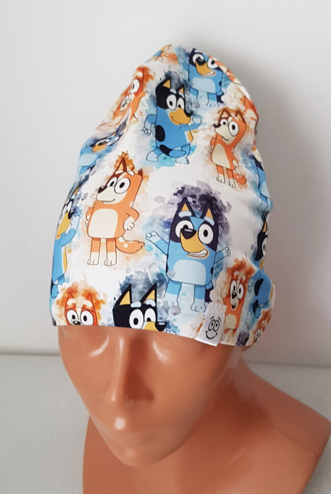Mössa Bluey, DUBBEL trikå, 1-5år - Bild 5