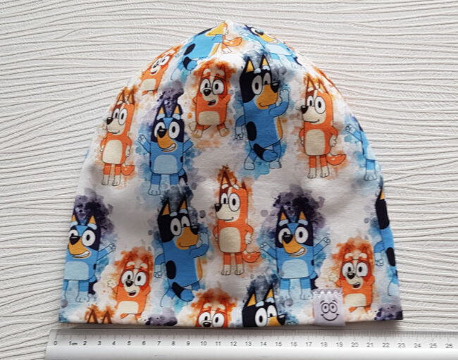 Mössa Bluey, DUBBEL trikå, 1-5år - Bild 3