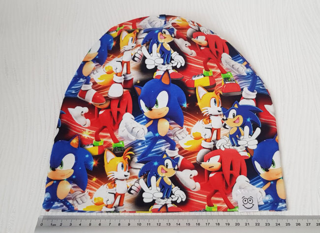 Mössa Sonic, DUBBEL trikå, 7år-vuxna - Bild 3
