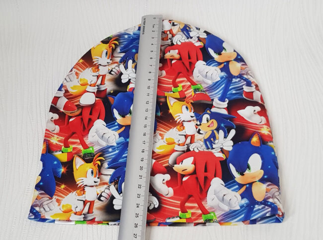 Mössa Sonic, DUBBEL trikå, 7år-vuxna - Bild 4
