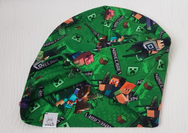 Mössa Minnecraft, DUBBEL trikå, 7-14år - Bild 2
