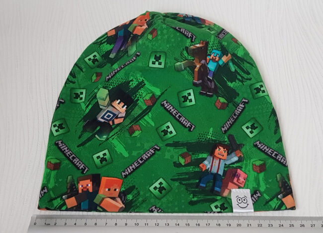Mössa Minnecraft, DUBBEL trikå, 7-14år - Bild 3