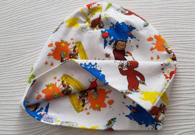 Mössa Nicke Nyfiken, DUBBEL trikå, 1,5-6 år - Bild 2