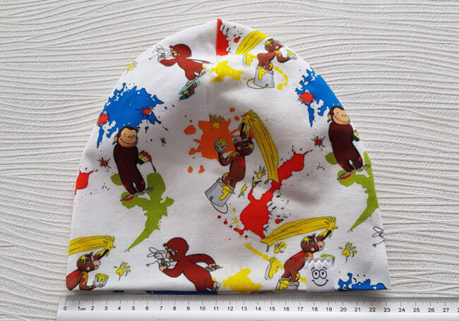 Mössa Nicke Nyfiken, DUBBEL trikå, 1,5-6 år - Bild 3