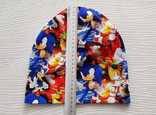 Mössa Sonic, DUBBEL trikå, 5-12år - Bild 4