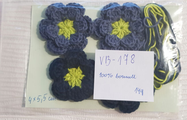 4 st virkade blommor, 5,5 cm - Bild 6