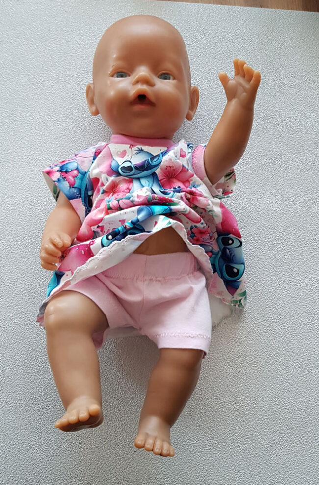 Dockkläder, passar Baby Born 43 cm, Skrållan 48cm, stitch