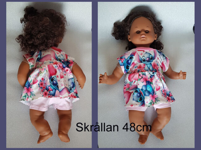 Dockkläder, passar Baby Born 43 cm, Skrållan 48cm, stitch - Bild 2