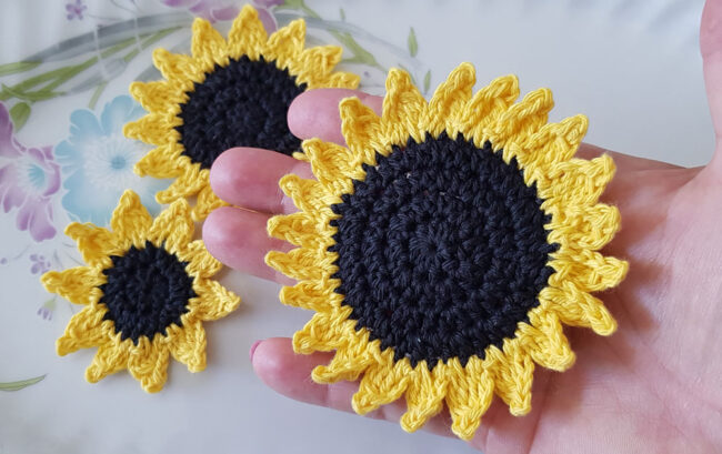 3st virkade blommor, solrosor - Bild 2