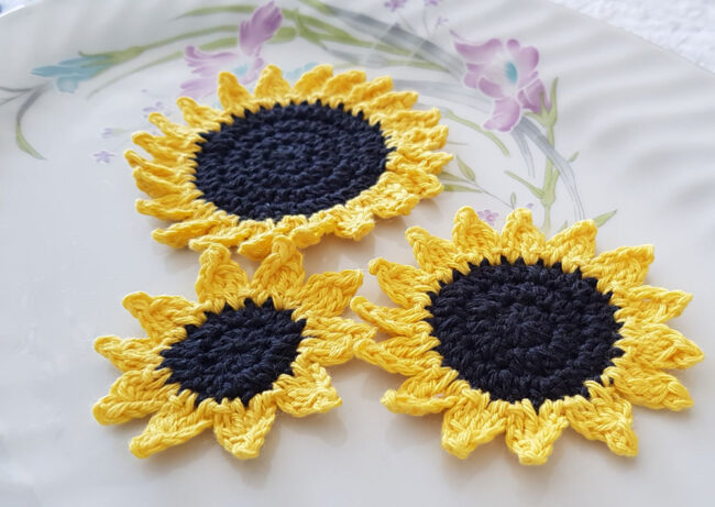 3st virkade blommor, solrosor - Bild 5