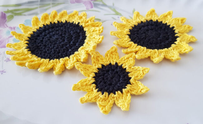 3st virkade blommor, solrosor - Bild 3