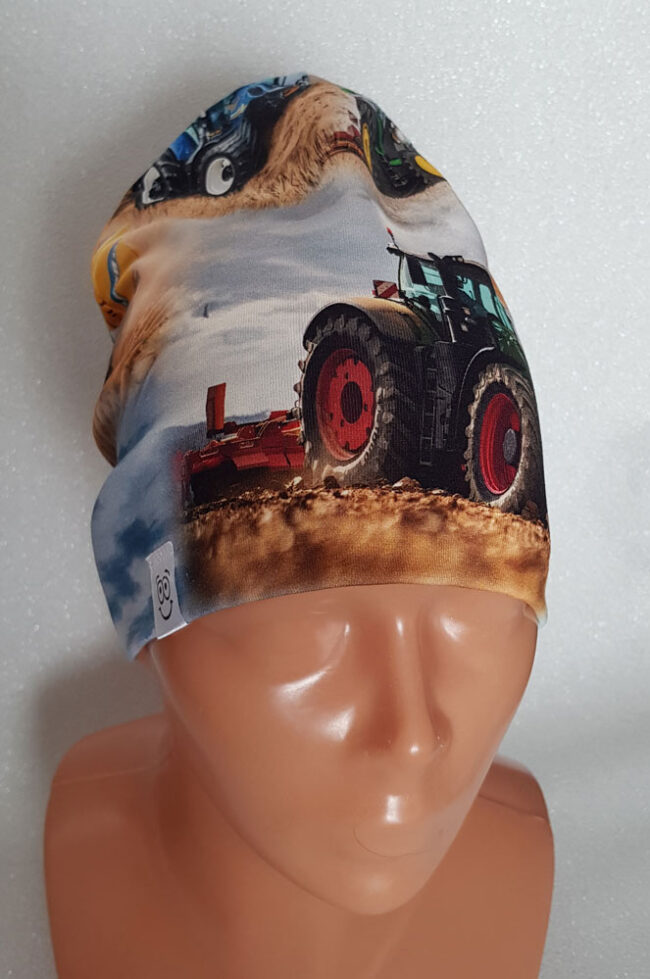 Mössa traktorer, DUBBEL trikå, 3-8år - Bild 5
