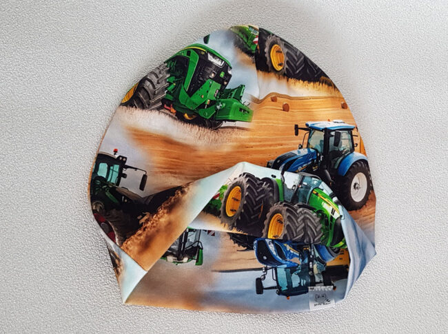 Mössa traktorer, DUBBEL trikå, 3-8år - Bild 2