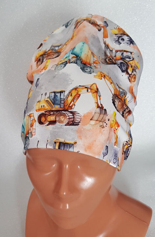 Mössa grävmaskiner, DUBBEL trikå, 5-10år - Bild 5