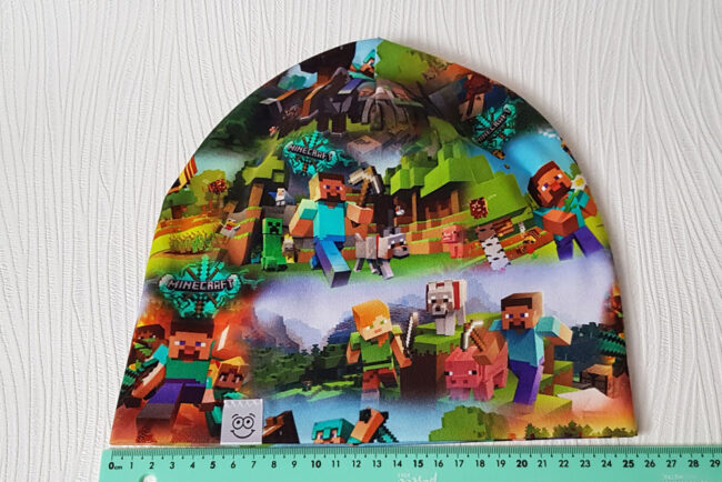 Mössa Minecraft, DUBBEL trikå, 6-12år - Bild 3