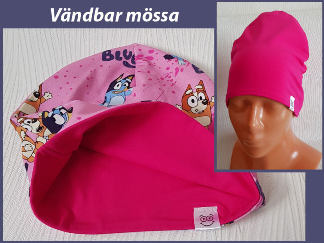 Mössa Bluey, DUBBEL trikå, 3-8år, Bingo - Bild 2