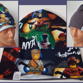 Mössa Ninjago, DUBBEL trikå, 5-10år