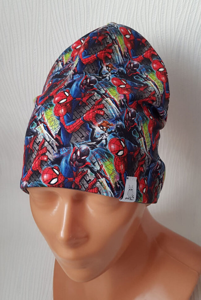 Mössa Spiderman, DUBBEL trikå, 3-8år, Superhjälte - Bild 5