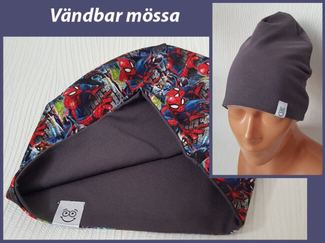 Mössa Spiderman, DUBBEL trikå, 3-8år, Superhjälte - Bild 2