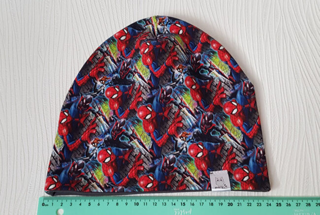 Mössa Spiderman, DUBBEL trikå, 3-8år, Superhjälte - Bild 3