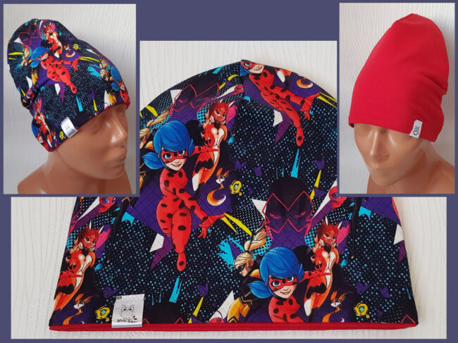 Mössa Miraculous, DUBBEL trikå, 3-8år, Miraculous Ladybug