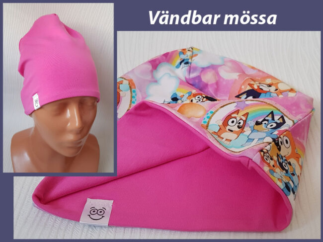 Mössa Bluey, DUBBEL trikå, 3-8år - Bild 2