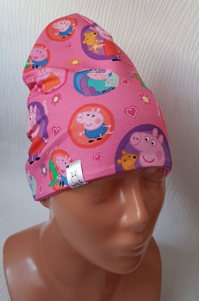 Mössa Greta Gris, DUBBEL trikå, 2-6år, Peppa Pig - Bild 5