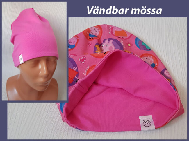 Mössa Greta Gris, DUBBEL trikå, 2-6år, Peppa Pig - Bild 2