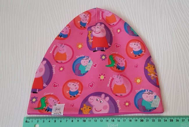 Mössa Greta Gris, DUBBEL trikå, 2-6år, Peppa Pig - Bild 3