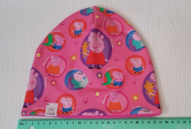 Mössa Greta Gris, DUBBEL trikå, 2-6år, Peppa Pig - Bild 3