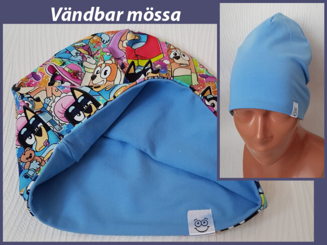 Mössa Bluey, DUBBEL trikå, 5-10år - Bild 2
