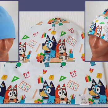 Mössa Bluey, DUBBEL trikå, 5-10år, Bingo