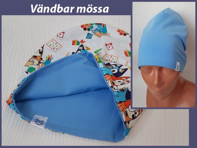 Mössa Bluey, DUBBEL trikå, 5-10år, Bingo - Bild 2