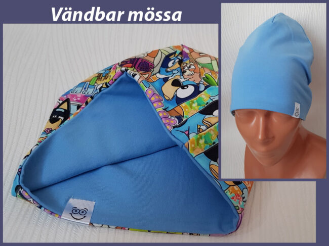 Mössa Bluey, DUBBEL trikå, 3-8år, Bingo - Bild 2