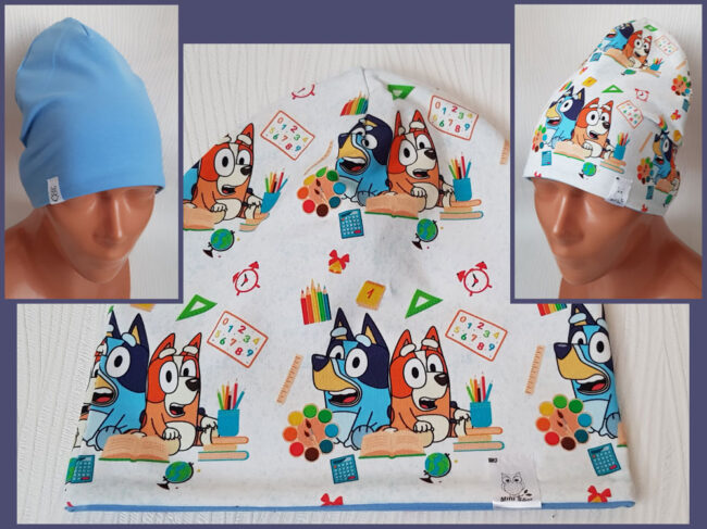Mössa Bluey, DUBBEL trikå, 3-8år, Bingo