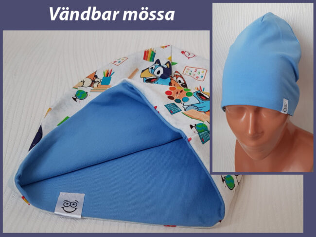 Mössa Bluey, DUBBEL trikå, 3-8år, Bingo - Bild 2